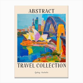 Abstract Travel Collection Poster Sydney Australia 7 Canvas Print