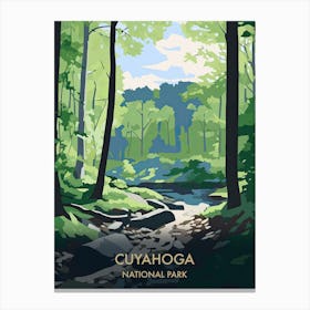 Cuyahoga National Park Travel Poster Matisse Style 2 Canvas Print