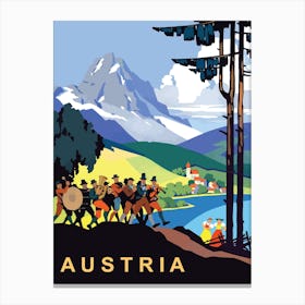 Austria, Music Orchestra on Picnic Canvas Print