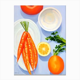 Carrot Tablescape vegetable Canvas Print
