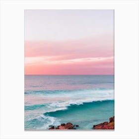 Coral Bay Beach, Australia Pink Photography 2 Canvas Print
