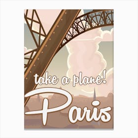 Take A Plane Paris 1 Canvas Print
