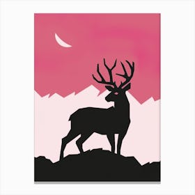 Deer with calm background colors Canvas Print