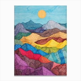 Colorful Mountain Landscape 9 Canvas Print