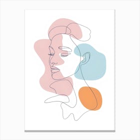 A Minimalistic And Artistic Drawing Of A Woman. Canvas Print