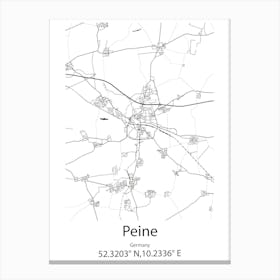 Peine,Germany Minimalist Map Lienzos