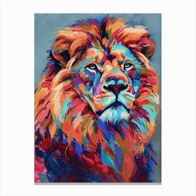 Asiatic Lion Fauvist Painting 1 Canvas Print