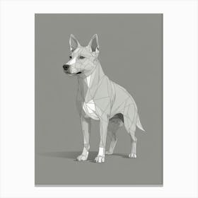 Low Poly Dog Canvas Print