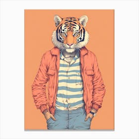 Tiger Illustrations Wearing A Romper 1 Canvas Print