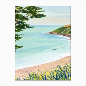 Chesil Beach, Dorset Contemporary Illustration 1  Canvas Print