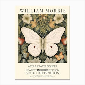 William Morris Print Exhibition Poster Butterfly Print Canvas Print