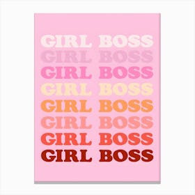 Girl Boss Girl Boss Canvas Print