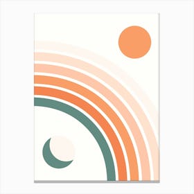 Sun & Moon Rainbow Canvas Print