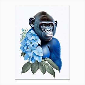Baby Gorilla Gorillas Decoupage 2 Canvas Print