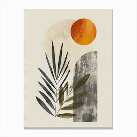 Plants and moon Canvas Print