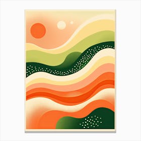 Retro Reverie; Risograph Abstract Symphony Canvas Print