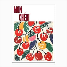 Mon Cheri Poster Cherry Painting Matisse Style 4 Canvas Print