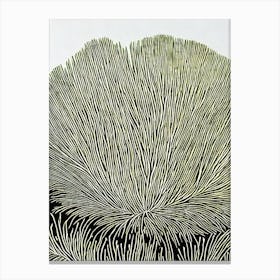 Acropora Gemmifera Linocut Canvas Print