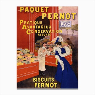 Paquet Pernot Biscuits Pernot (1905), Leonetto Cappiello Canvas Print