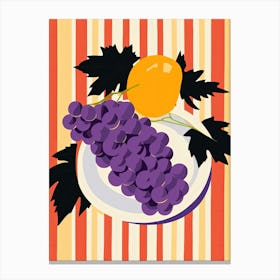 Grapes Fruit Summer Illustration 4 Canvas Print