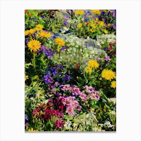 Flowers In The Garden Canvas Print