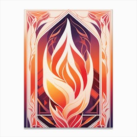 Geometric Flame Canvas Print