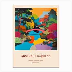 Colourful Gardens Japanese Friendship Garden Usa 1 Red Poster Canvas Print