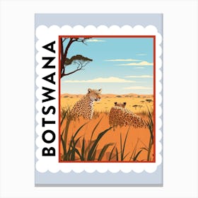 Botswana 1 Travel Stamp Poster Canvas Print