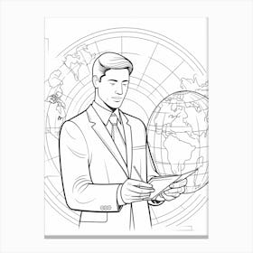 Line Art Inspired By The Creation Of The World And Other Business 1 Canvas Print