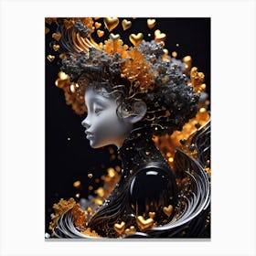 Girl With Golden Hair Canvas Print