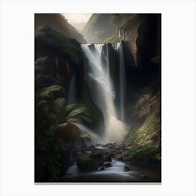 Yumbilla Falls, Peru Realistic Photograph (2) Canvas Print