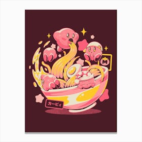 Pink Bowl - Cute Anime Pink Food Ramen Gift Canvas Print