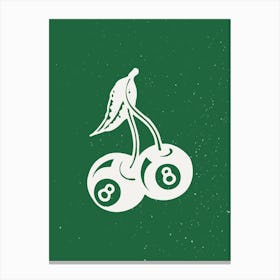 8 Ball Cherry Green Canvas Print