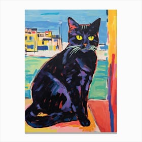 Painting Of A Cat In Hurghada Egypt 2 Canvas Print