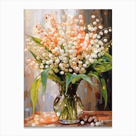 Lily Of The Valley Flower Still Life Painting 3 Dreamy Canvas Print