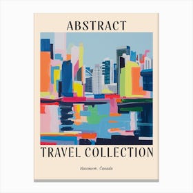 Abstract Travel Collection Poster Vancouver Canada 2 Canvas Print