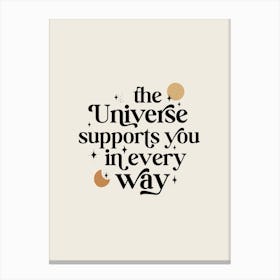 The Universe Supports You Light Canvas Print