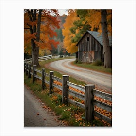 Autumn Road Canvas Print