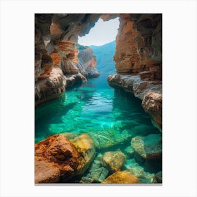 Cave In Greece 3 Canvas Print