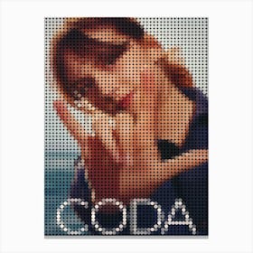 Coda Movie Poster In A Pixel Dots Art Style Canvas Print