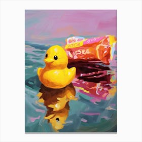 Rubber Duck Oil Painting Canvas Print