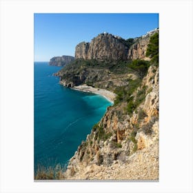 Cliffs and bay on the Mediterranean Coast Canvas Print
