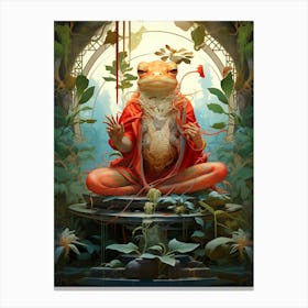 Frog Meditation Canvas Print