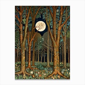 William Morris Moonlight In The Woods 79 Canvas Print