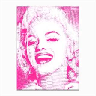 Marilyn In Pink Canvas Print