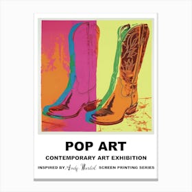 Boots Pop Art 3 Canvas Print