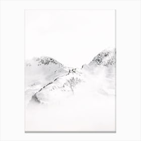 Snow Covered Peaks Canvas Print