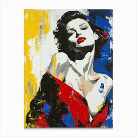 Sexy Lady Pop Art Canvas Print