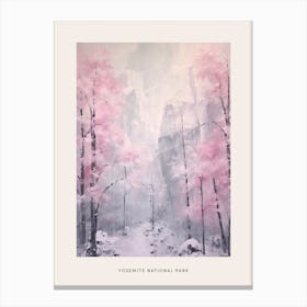 Dreamy Winter National Park Poster  Yosemite National Park United States 1 Canvas Print