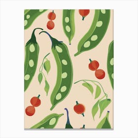 Peas In Pods Abstract Pattern 4 Canvas Print